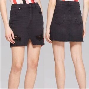 Wild fable black denim skirt